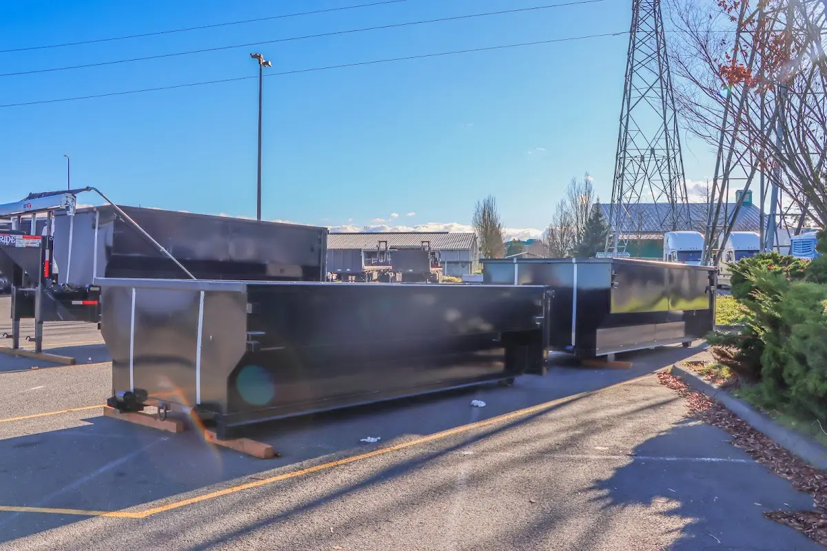 Roll-off dumpster ready for waste disposal at job site for 20 Yard Dumpster Rental in Croton-on-Hudson